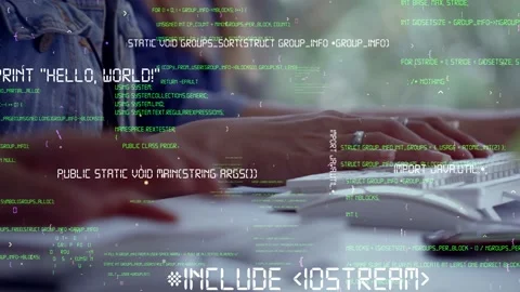 Conceptual programming and coding of future software Stock Footage 177776662