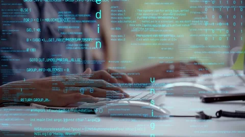 Conceptual programming and coding of future software Stock Footage 197013769