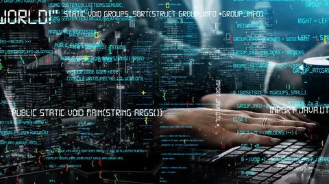 Conceptual programming and coding of future software Foto stock