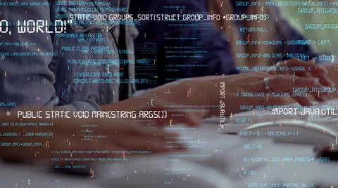 Conceptual programming and coding of future software Stock Photos