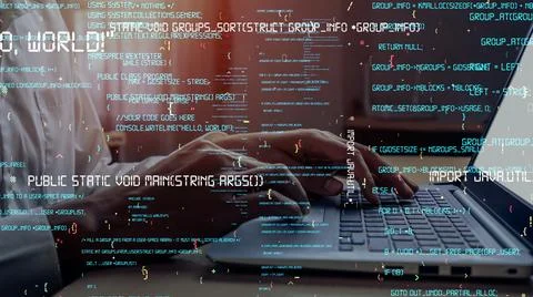 Conceptual programming and coding of future software Stock Photos