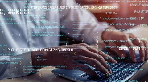 Conceptual programming and coding of future software Stock Photos