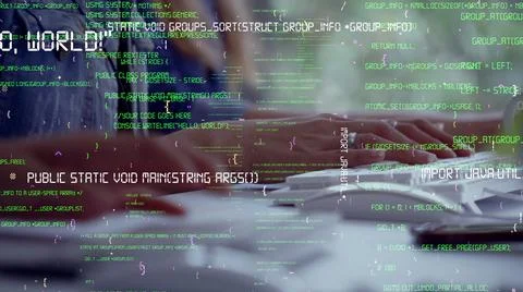 Conceptual programming and coding of future software Stock Photos