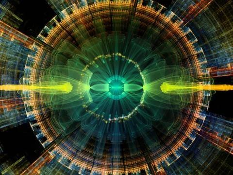 Conceptual Radial Oscillation Stock Illustration