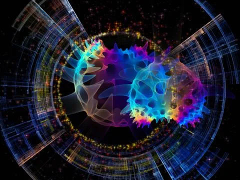 Conceptual Radial Oscillation Stock Illustration
