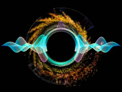 Conceptual Radial Oscillation Stock Illustration
