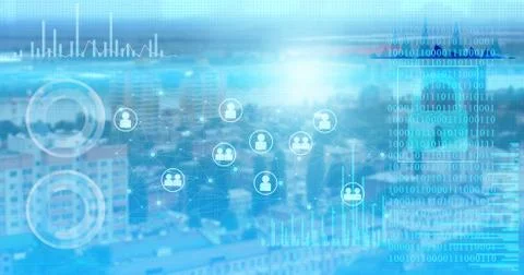 Conceptual representation of the collection of personal data and its storage Stock Illustration