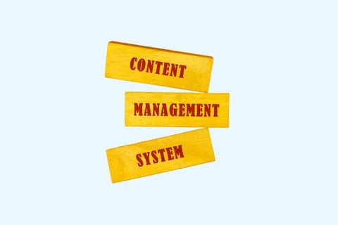 Conceptual representation of content management system in creative block desi 写真素材