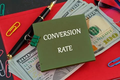 Conceptual representation of conversion rate importance in business, highligh 스톡 사진