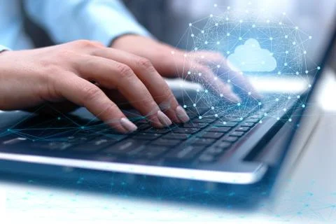 Conceptual representation of the future development of the Internet. 5g netwo Stock Photos