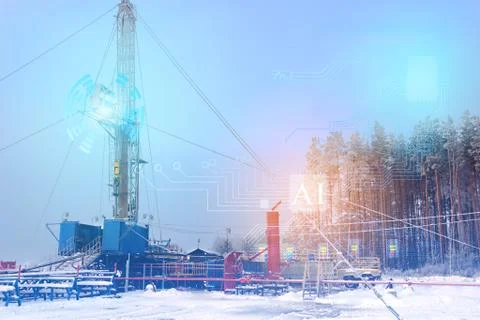 Conceptual representation of the future technologies, the use of artificial i Stock Photos