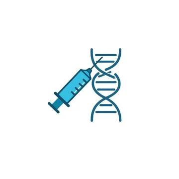 Conceptual representation of gene modification with an illustrative stylize.. Illustrazione stock
