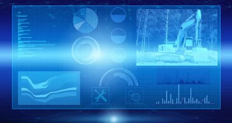 Conceptual representation of the industry of the future. Automatic production Stock Photos