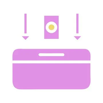 Conceptual representation of an input system with geometric shapes and past.. Stock Illustration