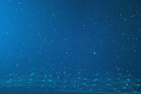 Conceptual representation of the network and the interconnections of the Inte Stock Illustration