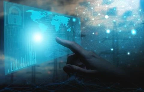 Conceptual representation of protecting personal data of people, reliability Stock Photos