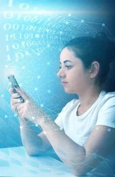 Conceptual representation of work and creativity on social networks. blogging Stock Photos