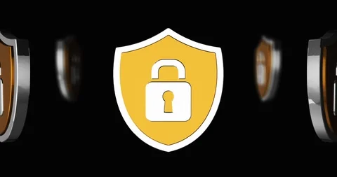 Conceptual simple symbol of protect shield with looped animation Stock Footage 119820179