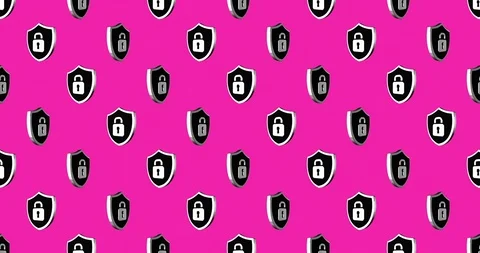 Conceptual simple symbol of protect shield with looped animation Stock Footage 119832776