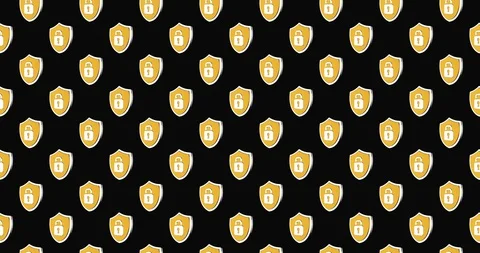 Conceptual simple symbol of protect shield with looped animation Stock-Footage 119832849