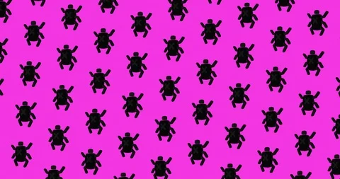 Conceptual simple symbol of web virus with looped animation Stock Footage 119836145