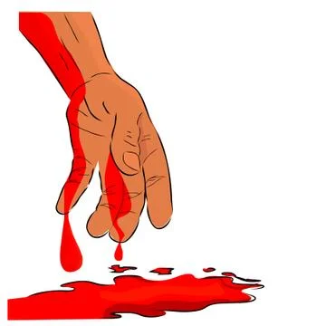 Conceptual Simple Vector Hand Draw Sketch, Illustration for victim of crimina Illustrazione stock