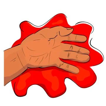 Conceptual Simple Vector Hand Draw Sketch, Illustration for victim of crimina Stock Illustration