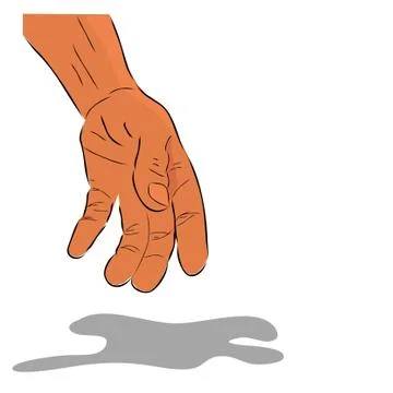 Conceptual Simple Vector Hand Draw Sketch, Illustration for victim of crimina Stock Illustration