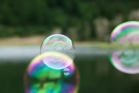 Conceptual soap bubbles Stock Photos