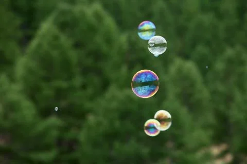 Conceptual soap bubbles Stock Photos