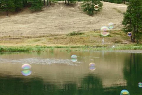 Conceptual soap bubbles Stock Photos