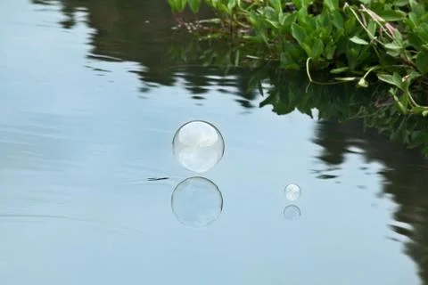 Conceptual soap bubbles Stock Photos