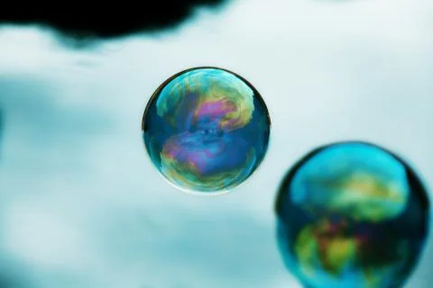 Conceptual soap bubbles Stock Photos
