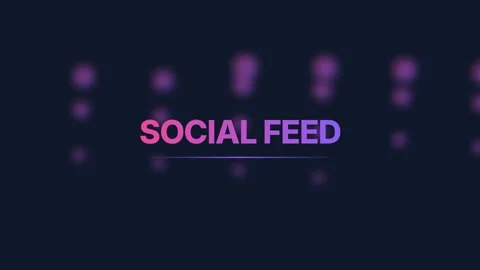 Conceptual social network interface displaying modern content stream posts Stock Footage 336879969