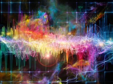 Conceptual Sound Wave 스톡 일러스트