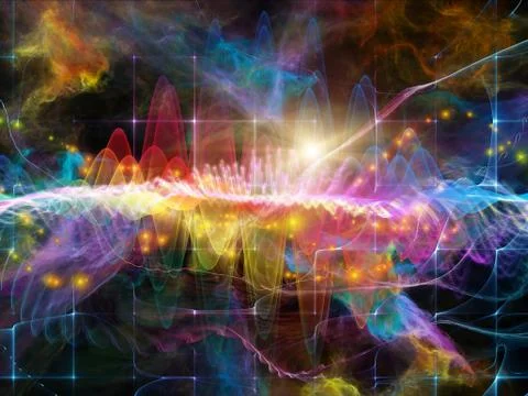 Conceptual Sound Wave 库存插图