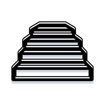 Conceptual stairs symbolizing progress, growth, and development 스톡 일러스트