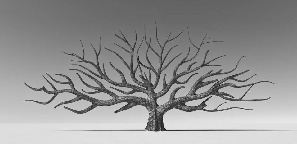 Conceptual stylized tree. Illustrazione stock