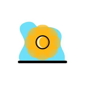 Conceptual Sunflower Gradient Vector Illustration Icon Design Stock Illustration