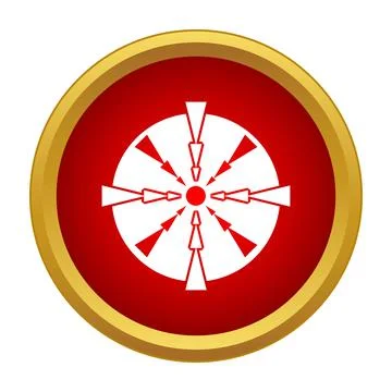 Conceptual target aiming red circle icon Stock Illustration