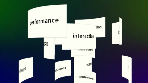 Conceptual Teamwork Words Animation Stock Footage 43987214