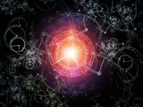 Conceptual Temporal Realm Stock Illustration