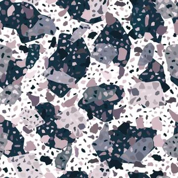 Conceptual Terrazzo seamless pattern design. Marble wallpaper Illustrazione stock