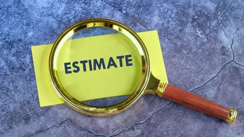 A conceptual text, the phrase ESTIMATE Vidéo 281078325