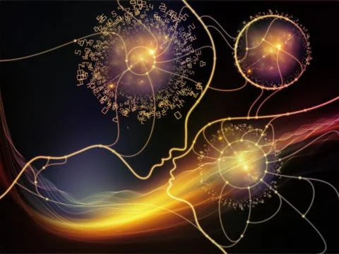 Conceptual Thought Network Stock Illustration