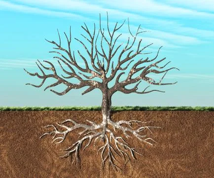 Conceptual tree stylish Illustrazione stock