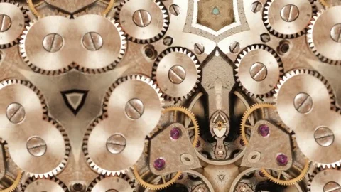 Conceptual Two mechanic hearts beating and separation Stock Footage 77201822