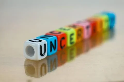 Conceptual of uncertainty Stock Photos