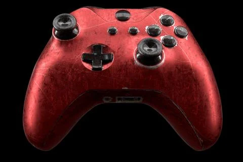 Conceptual used video game controller or joystick with scratches isolated イラスト素材