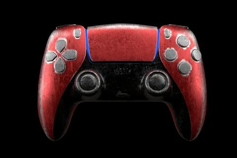 Conceptual used video game controller or joystick with scratches isolated イラスト素材